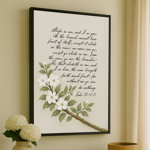 a vase with flowers on top of a wooden dresser