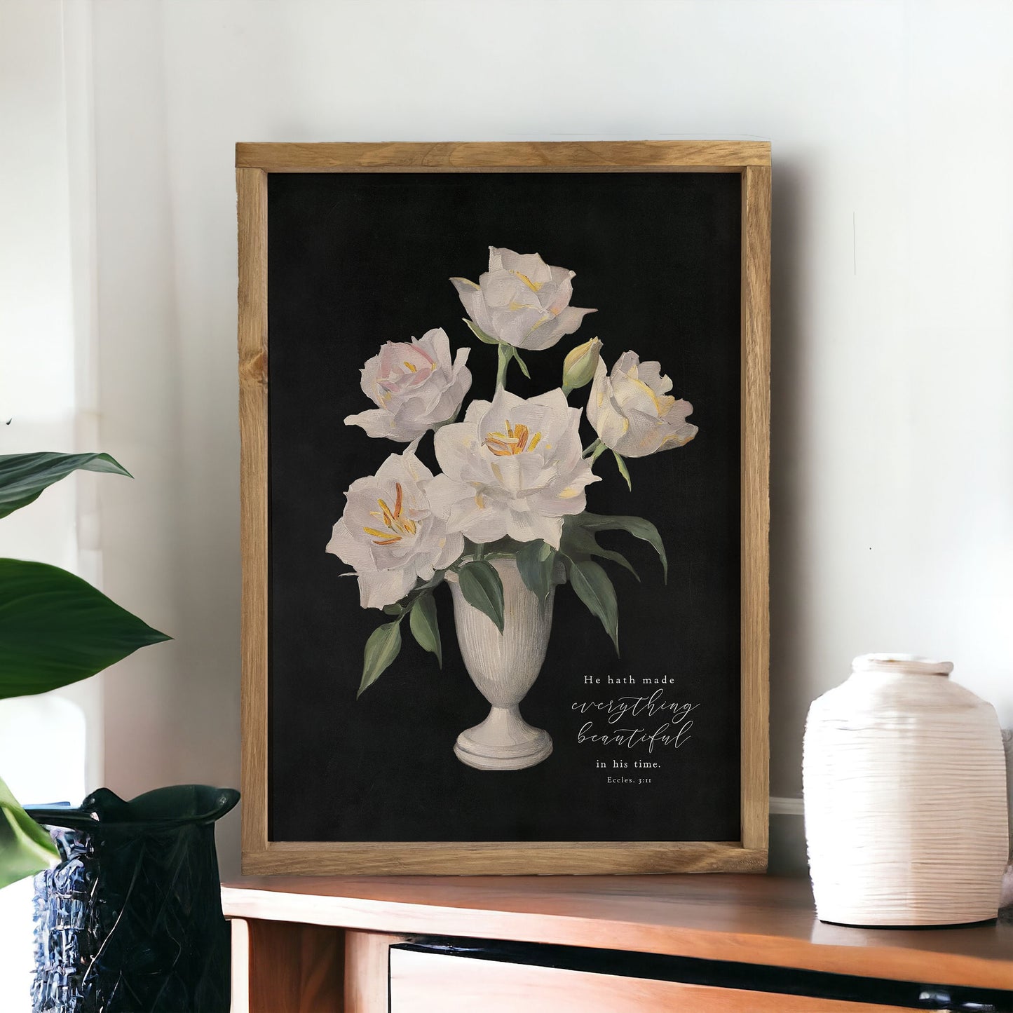 Beautiful In His Time | Vintage Christian Wall Art | Ecclesiastes 3:11