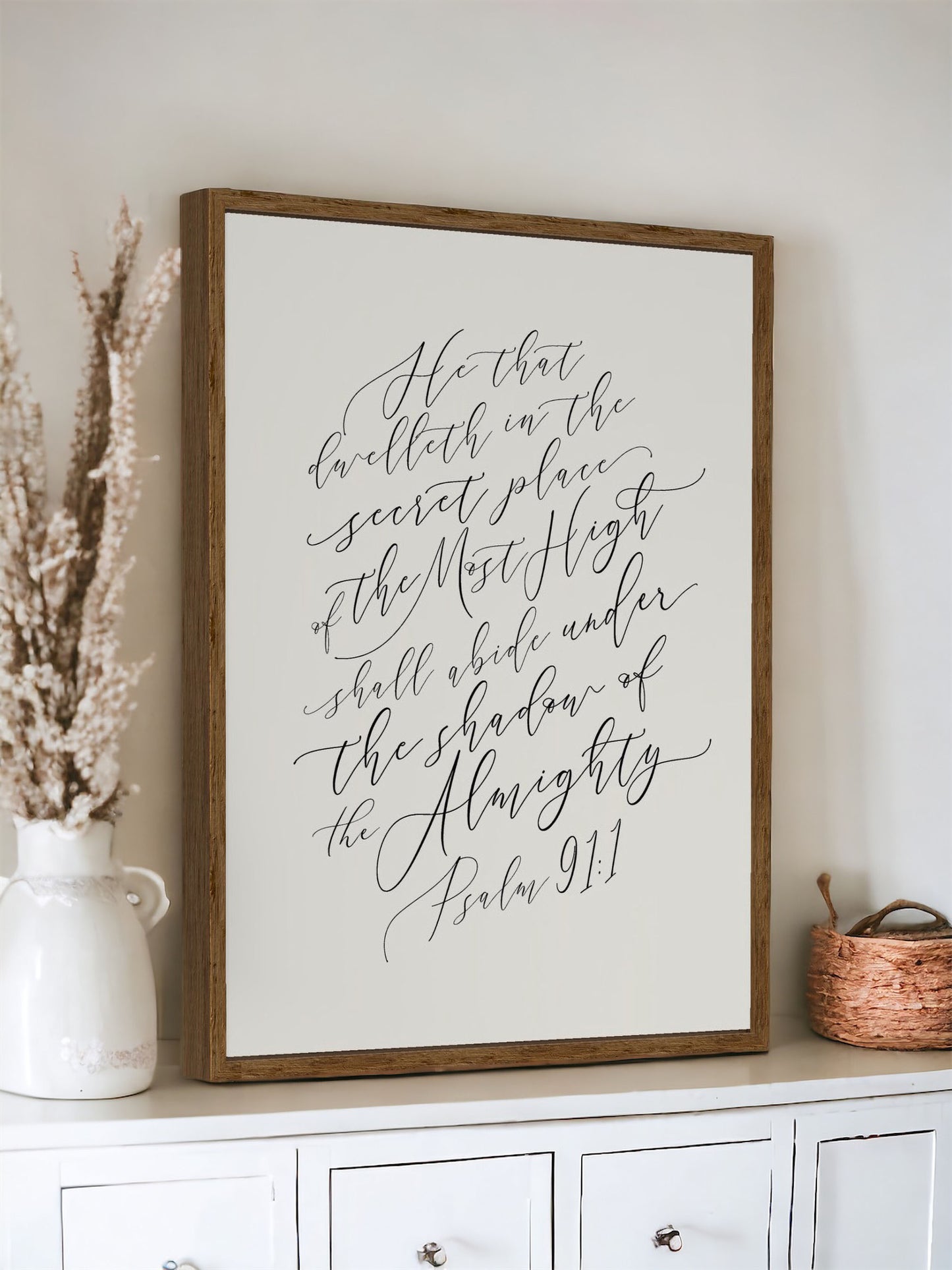 Psalm 91:1 Christian Wall Art