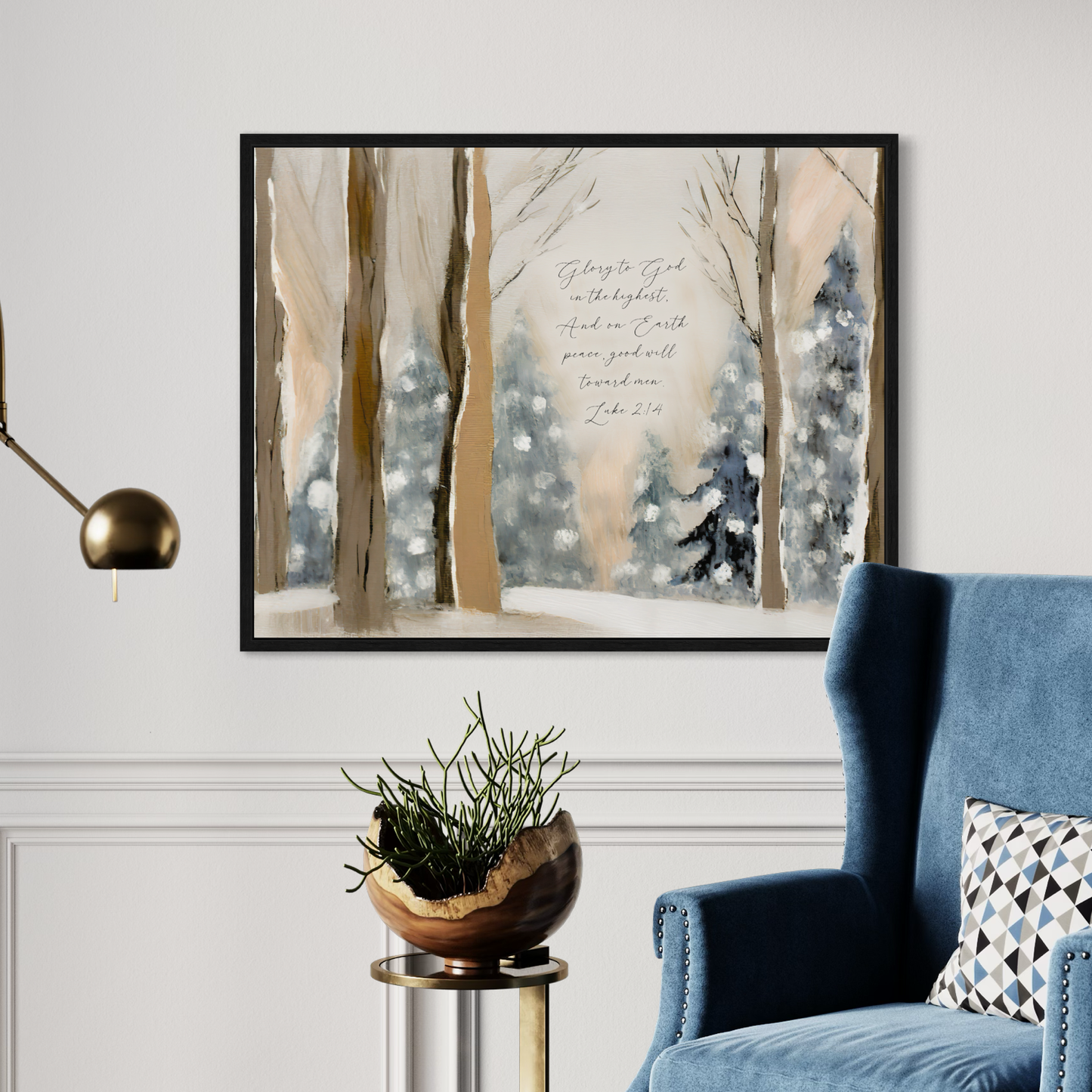 Glory To God in the Highest, Christmas | Christian Canvas Wall Art