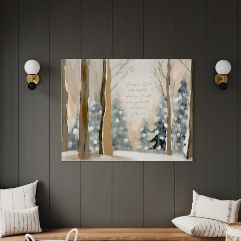 Glory To God in the Highest, Christmas | Christian Canvas Wall Art