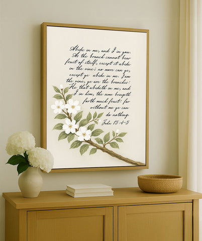 a picture of a vase with flowers on top of a dresser