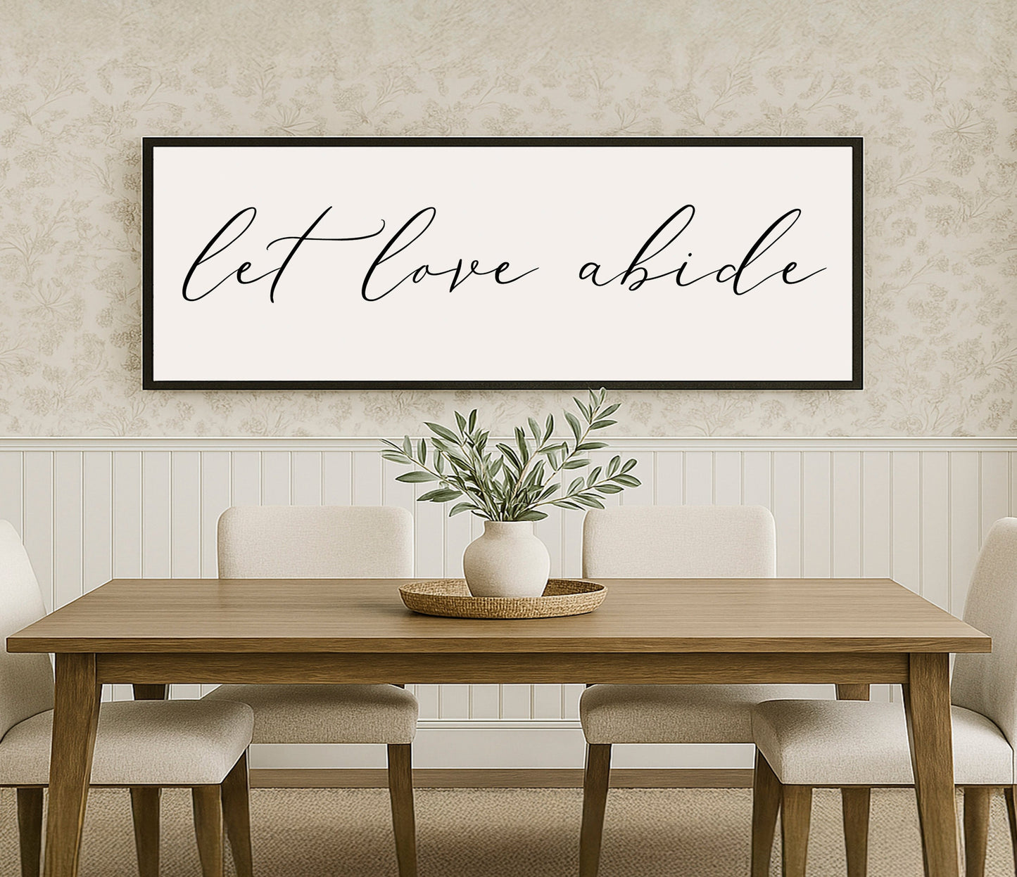 a picture of a dining room with a table and chairs