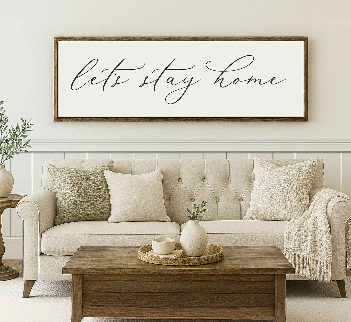 a living room with a couch and a coffee table