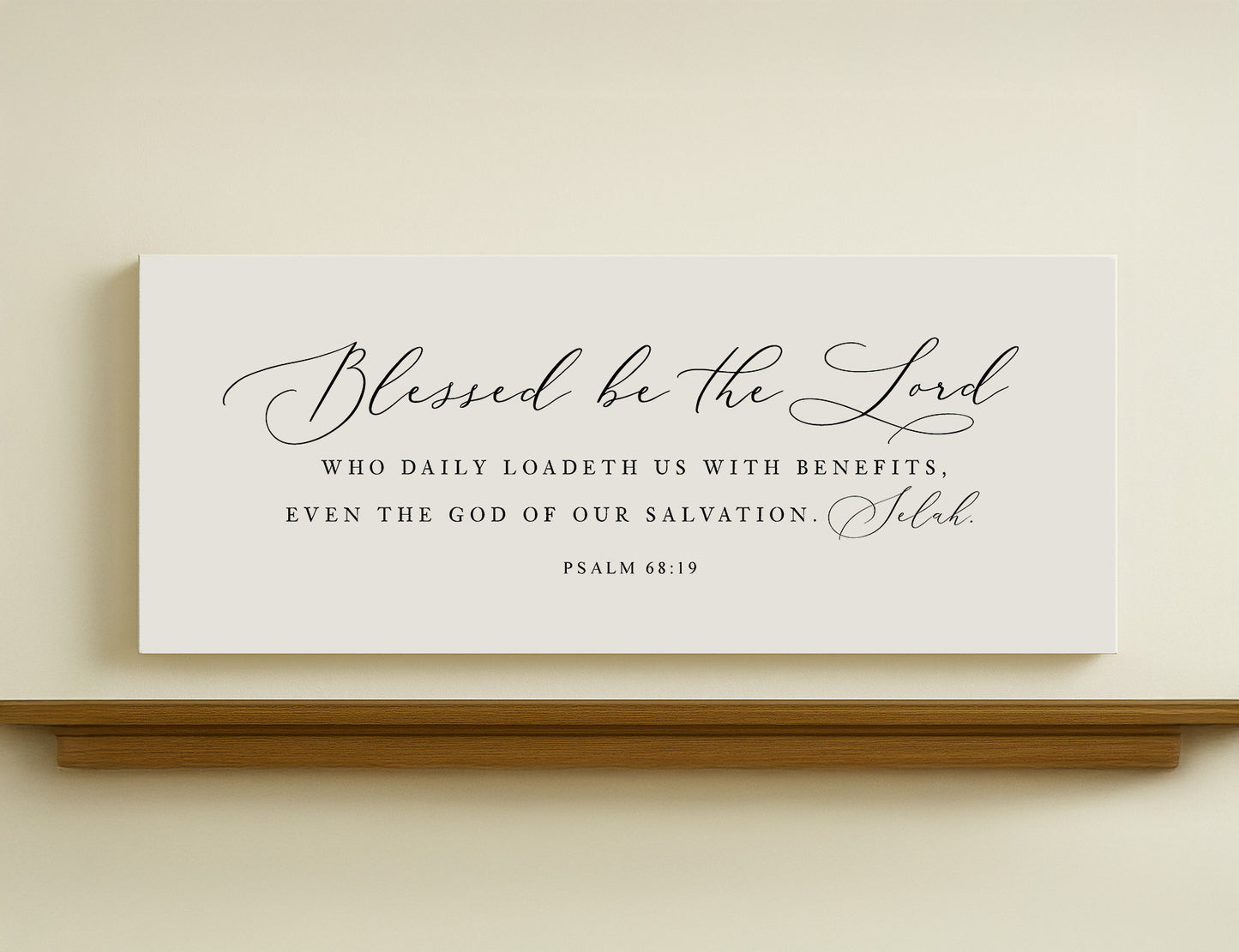 a white sign with a bible verse on it