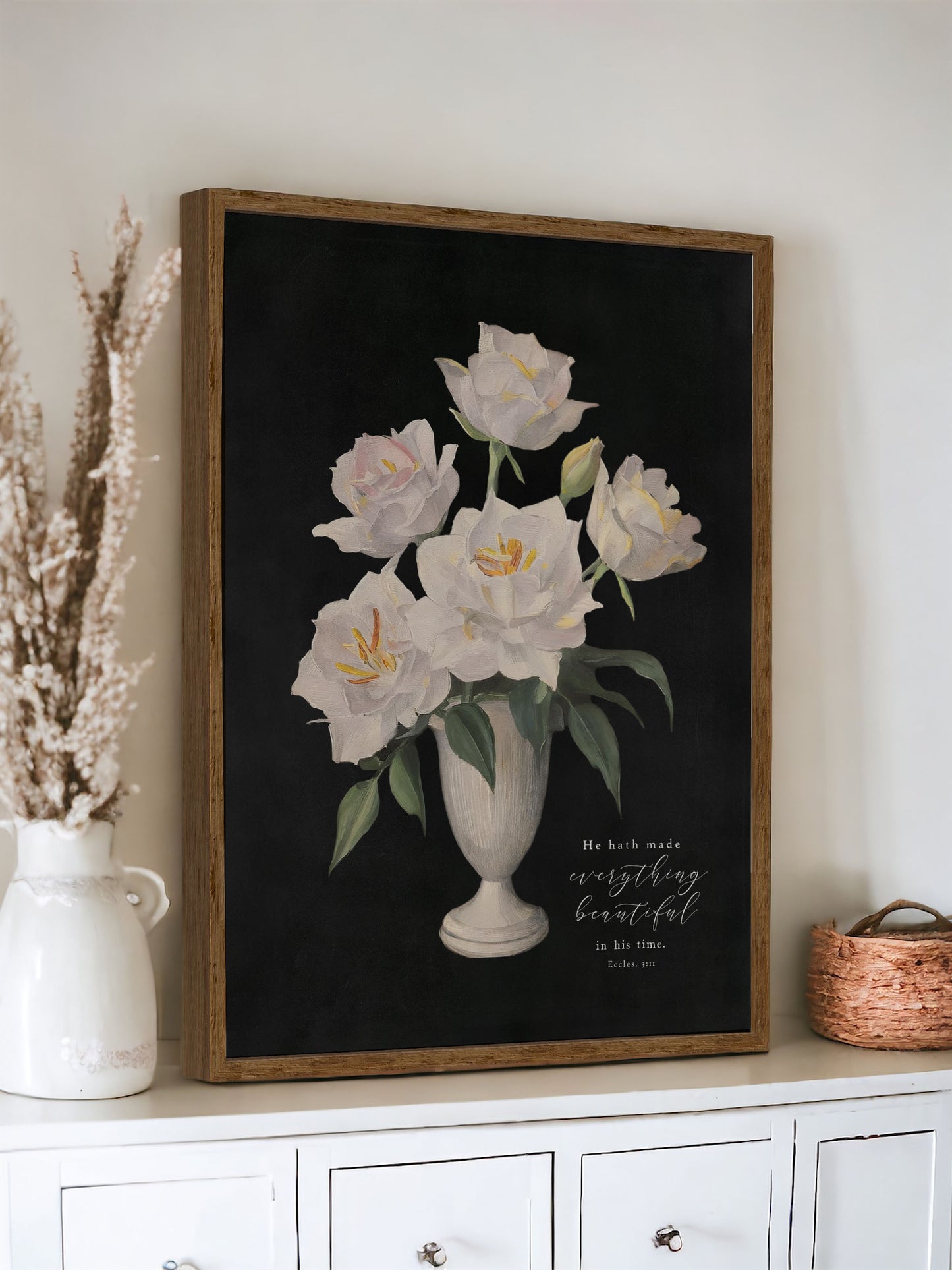 Beautiful In His Time | Vintage Christian Wall Art | Ecclesiastes 3:11