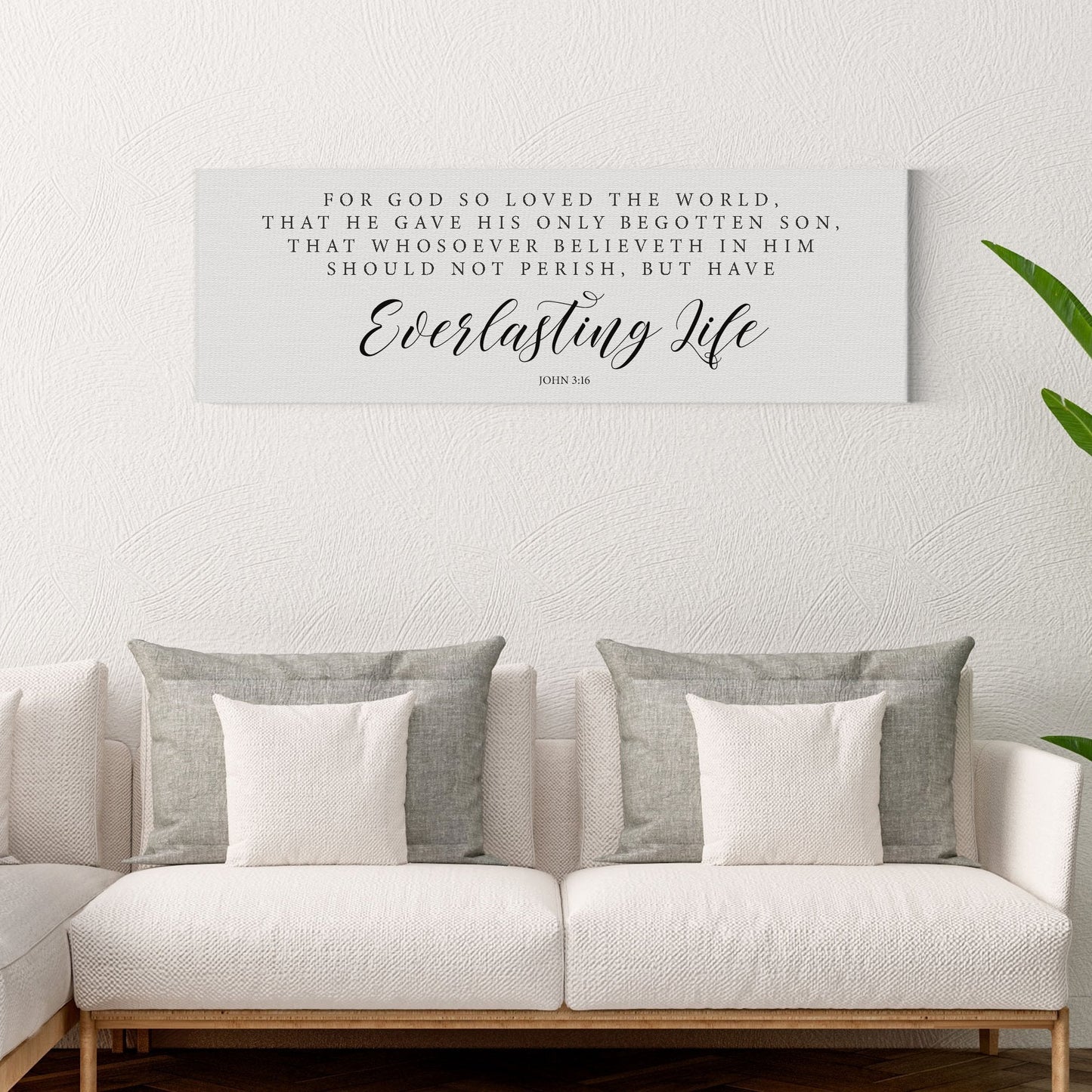 For God so Loved the World | John 3:16 | Bible Verse Wall Art - Forever Written