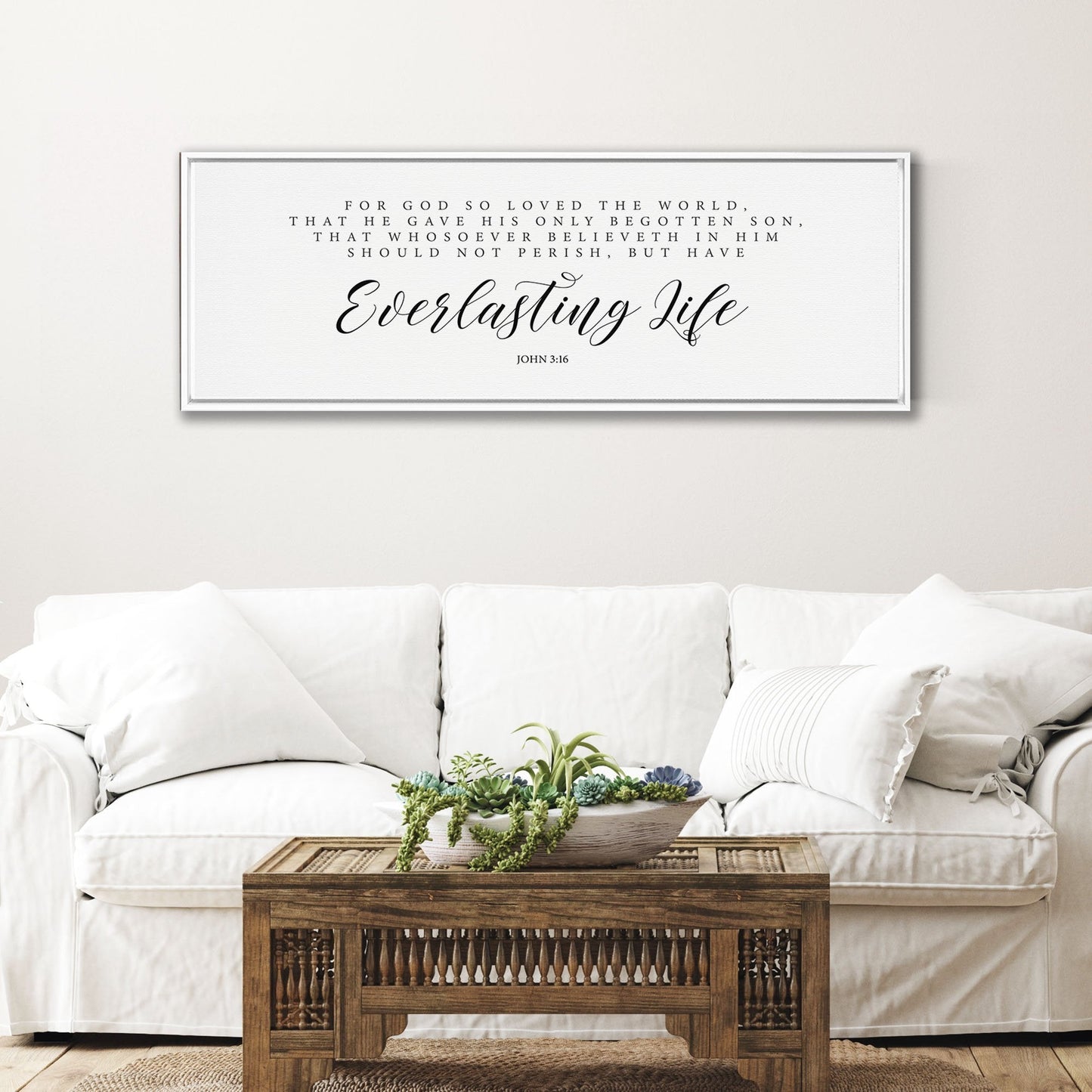 For God so Loved the World | John 3:16 | Bible Verse Wall Art - Forever Written