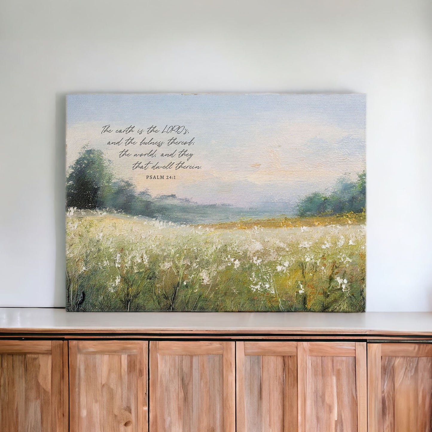 Scripture Wall Art | Scripture Canvas | Christian Canvas | Wall Art | Christian wall art || The Earth is the Lord's | Psalm 24:1