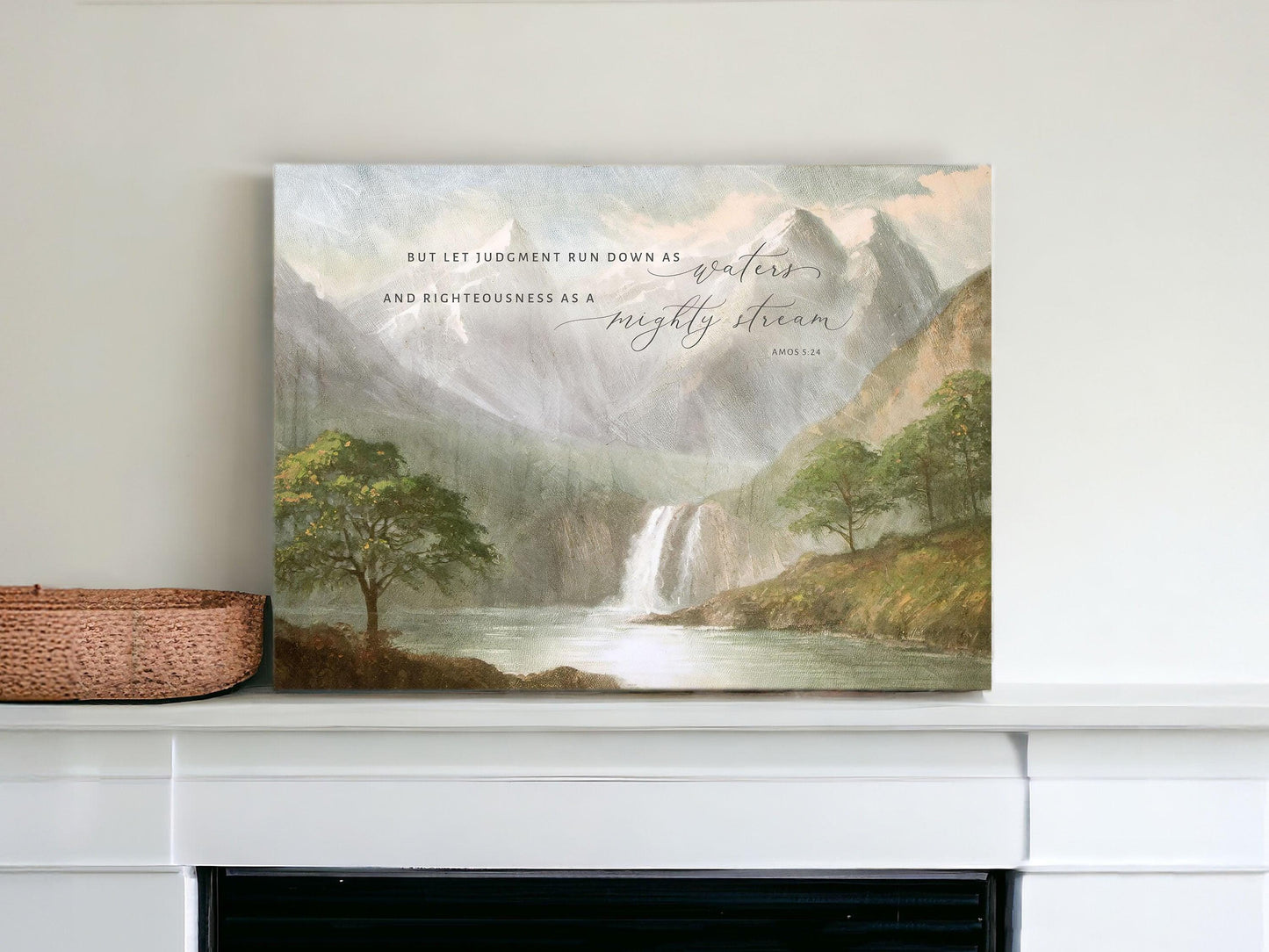 Righteousness As A Mighty Stream | Modern Landscape Wall Art | Amos 5:24