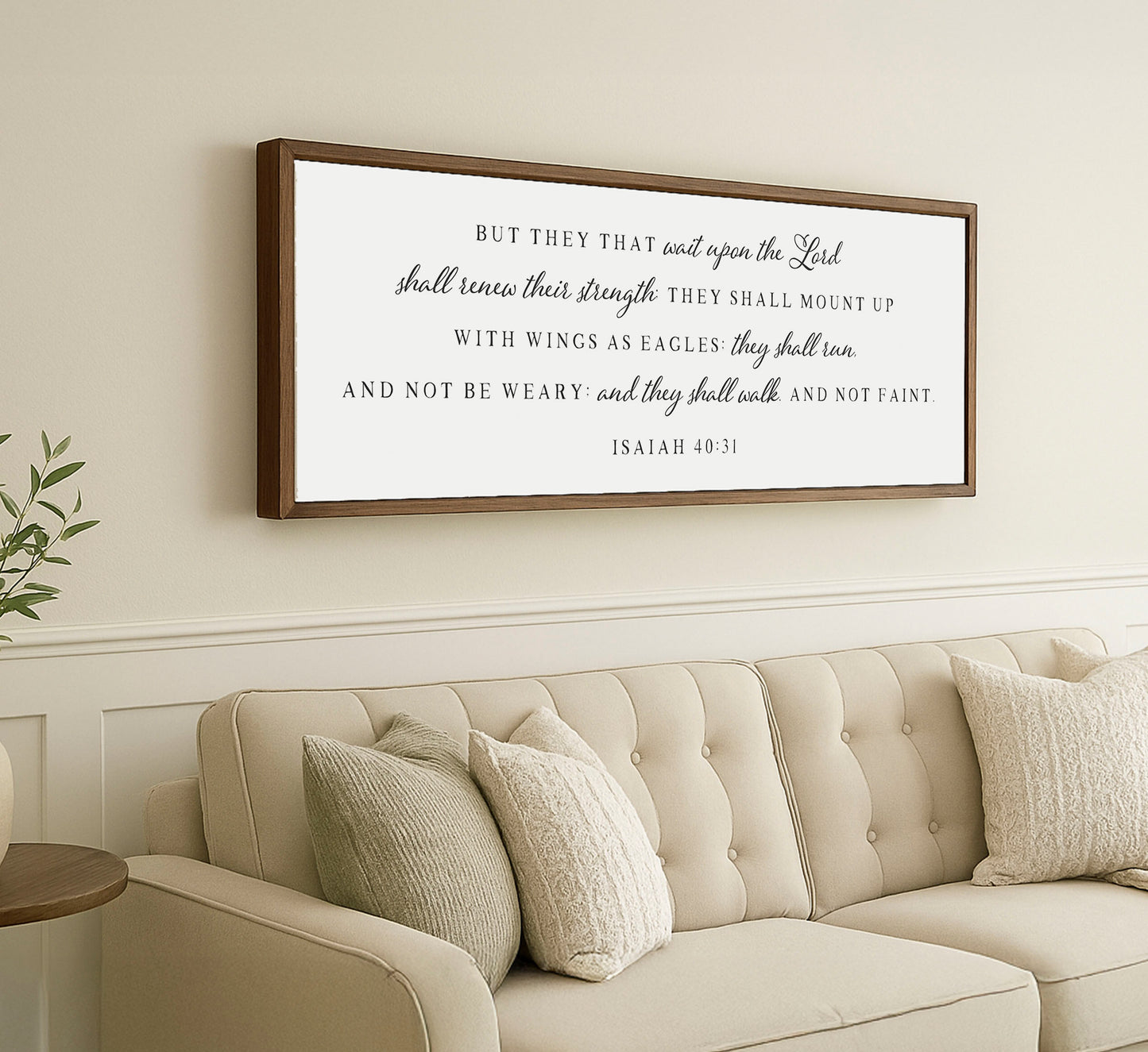 But They That Wait Upon The Lord II | Isaiah 40:31 | Bible Verse Wall Art