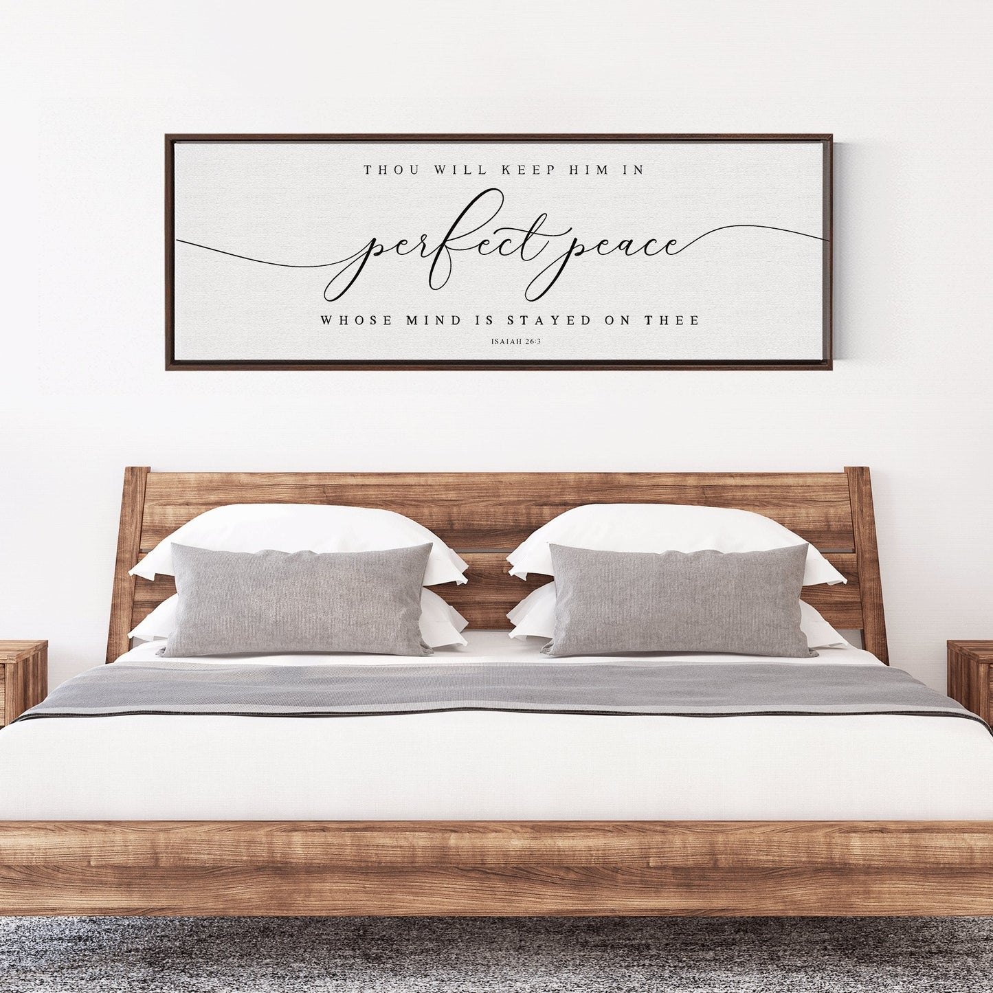 Perfect Peace | Isaiah 26:3 | Bible Verse Wall Art - Forever Written
