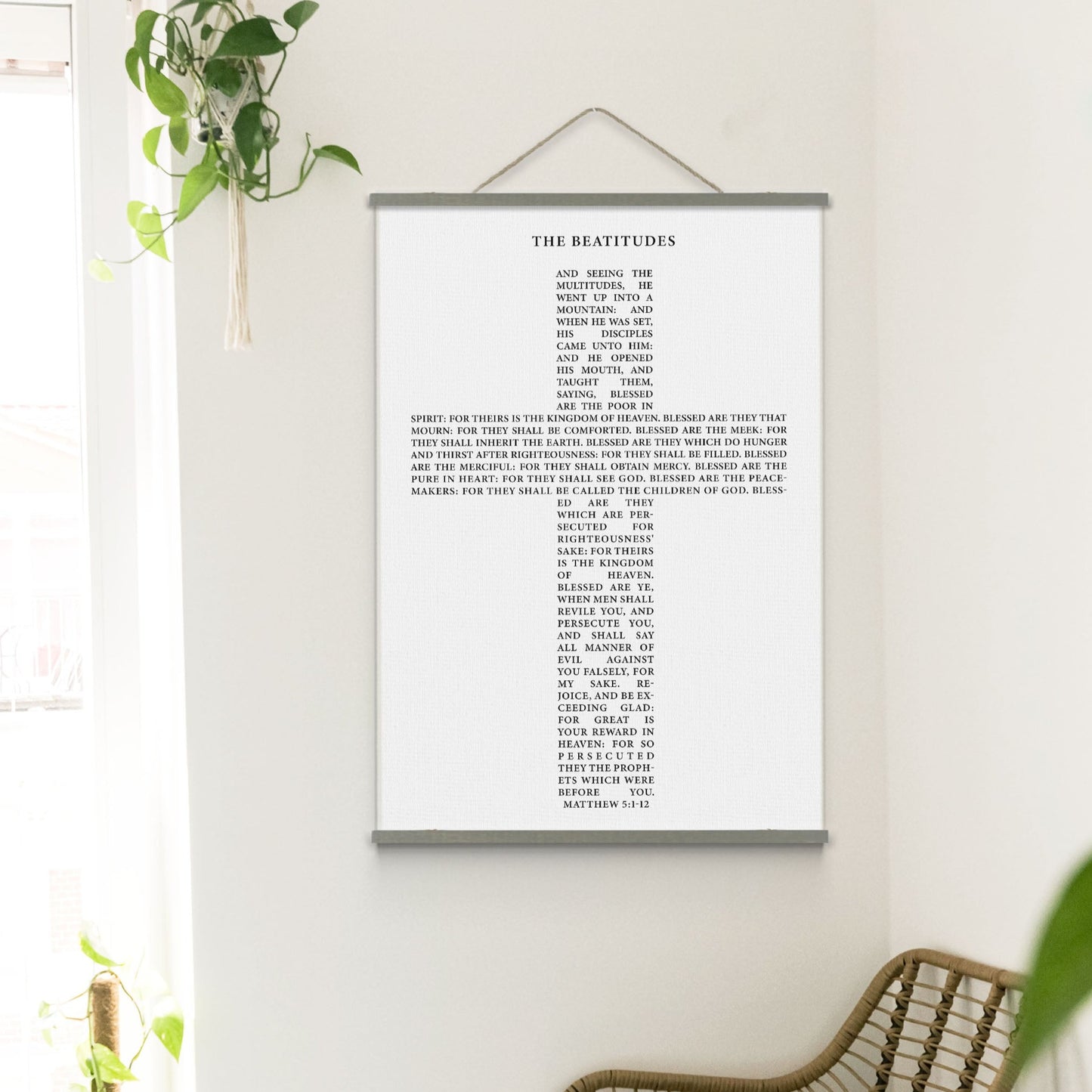 The Beatitudes Scripture Hanging Canvas