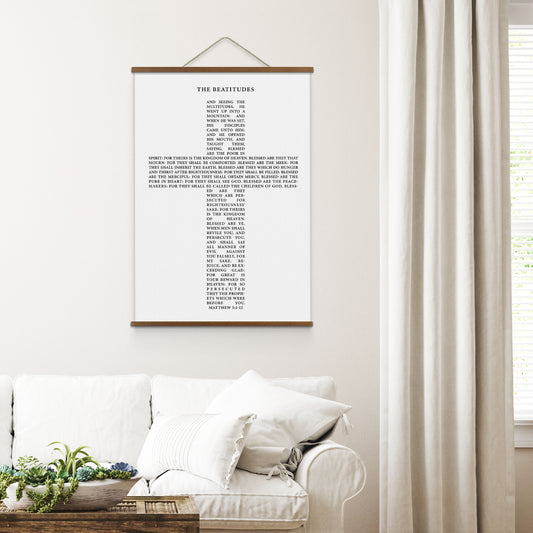 The Beatitudes Scripture Hanging Canvas