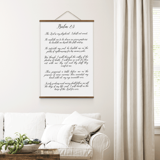 Psalm 23 Scripture Hanging Canvas