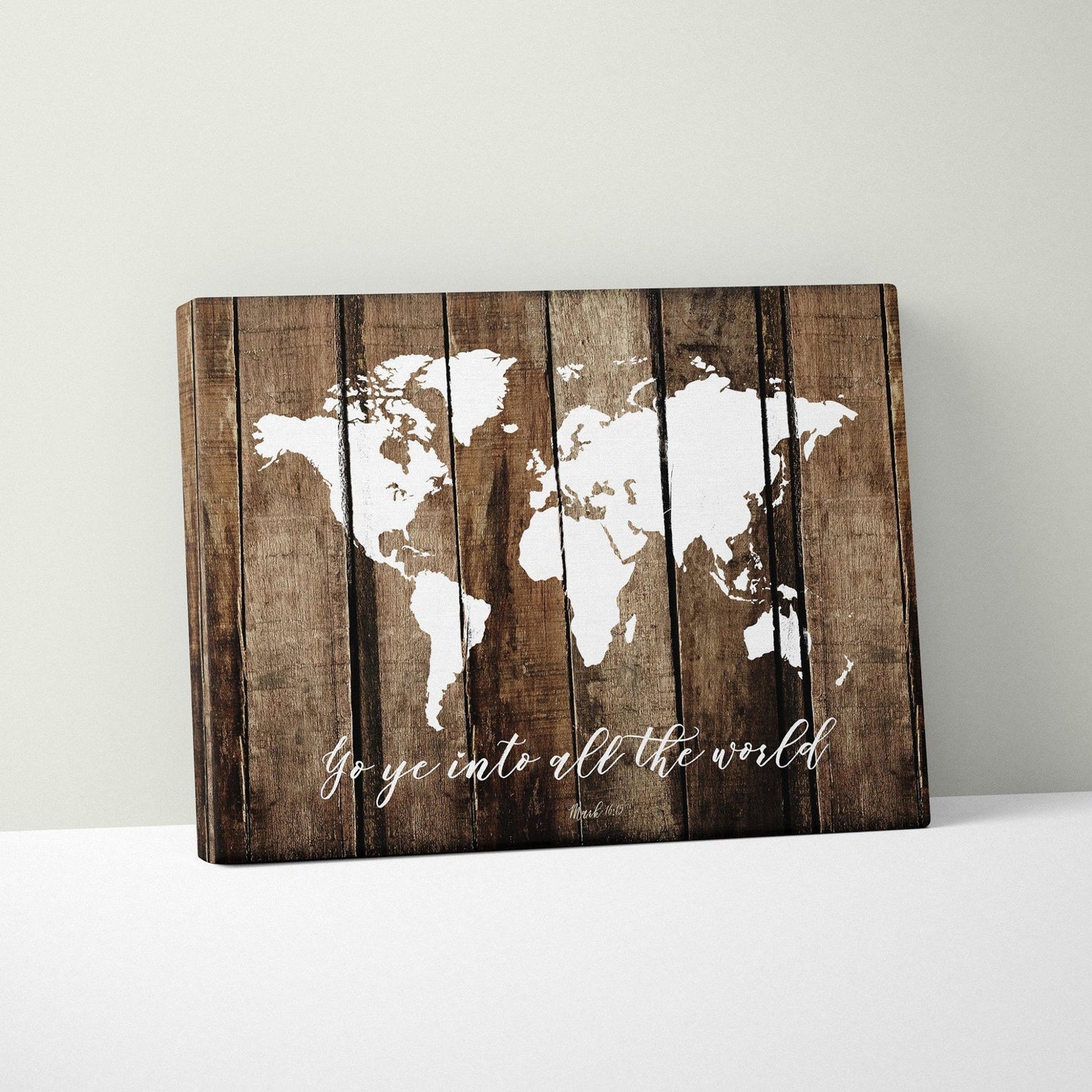 Go Ye Into All The World | Mark 16:15 | Scripture Wall Art - Forever Written