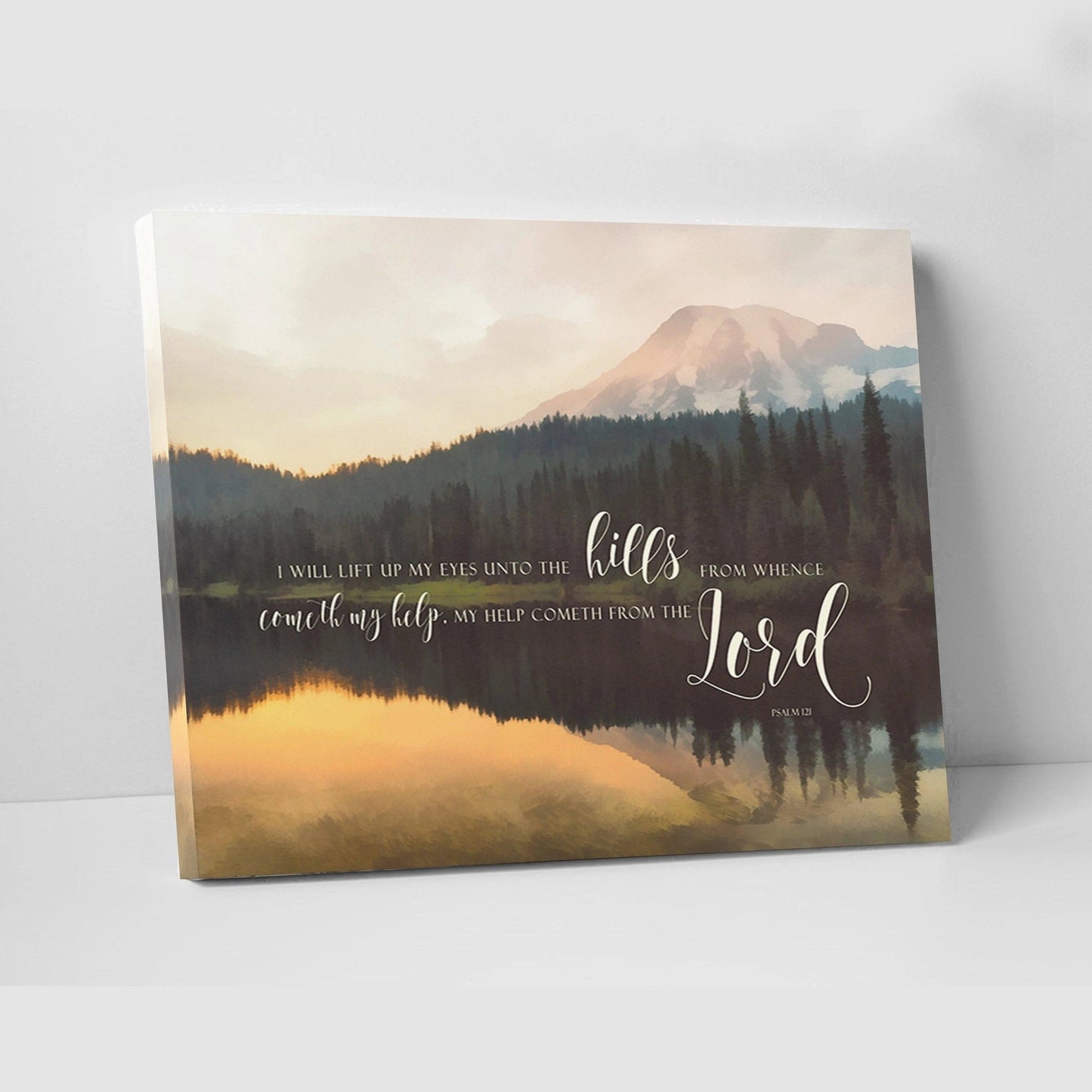 I Will Lift Up My Eyes To The Hills | Psalm 121:1-2 | Scripture Wall Art - Forever Written