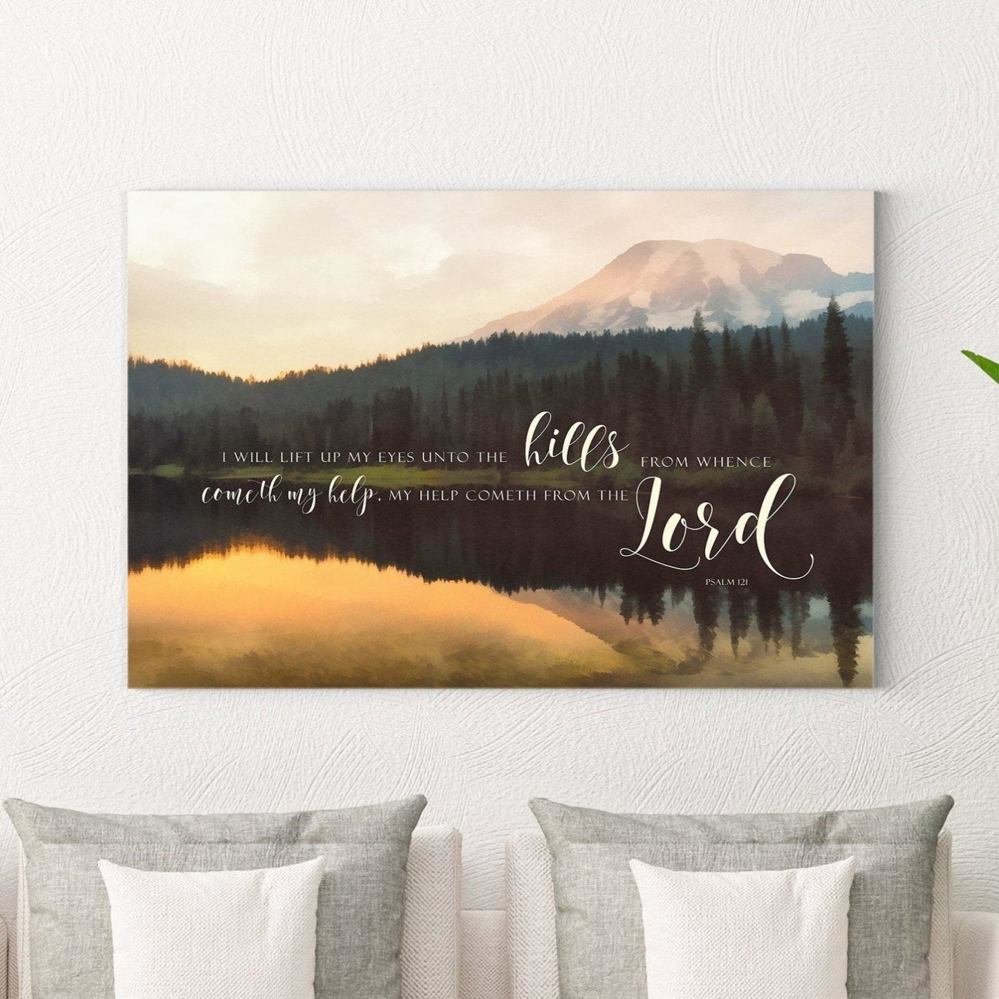 I Will Lift Up My Eyes To The Hills | Psalm 121:1-2 | Scripture Wall Art - Forever Written
