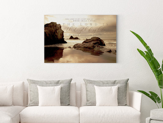 Scripture Wall Art | Psalm 27:1 | Scripture Canvas | Christian Art | Wall Art | Christian Painting | The Lord Is My Light And My Salvation