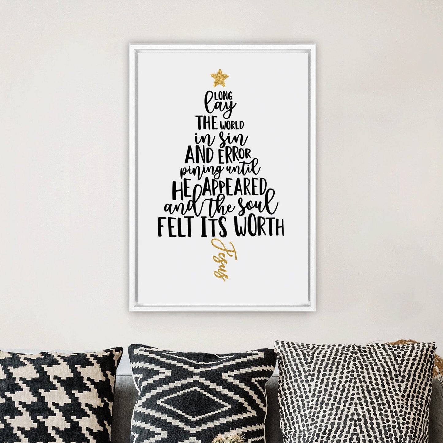 O Holy Night, Christmas Canvas Wall Art, Home Decor Sign, Christmas Decor Idea, Digital, Canvas Print and Frame Options