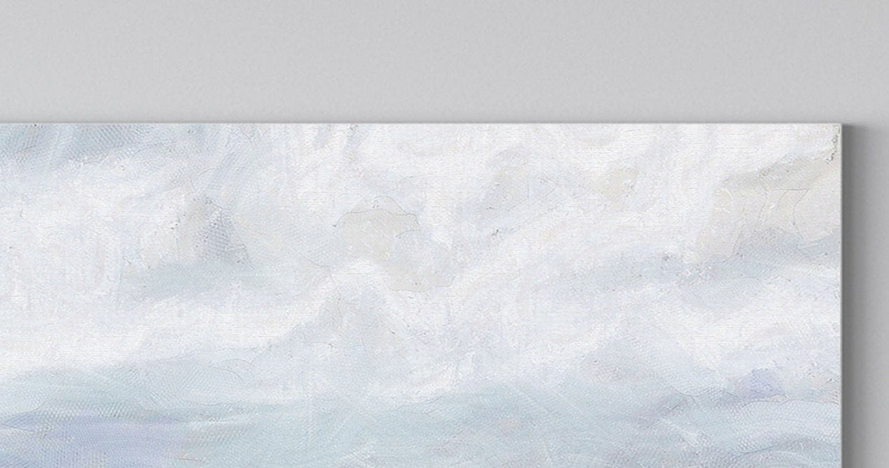 Be Still And Know That I Am God Coastal Canvas Wall Art, | Christian Wall Art | Coastal Beach Painting | Beach Coastal Wall Art | Farmhouse