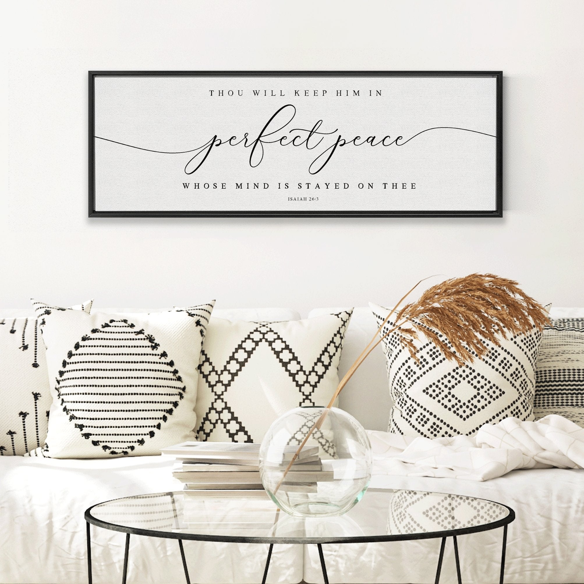 Perfect Peace | Isaiah 26:3 | Bible Verse Wall Art