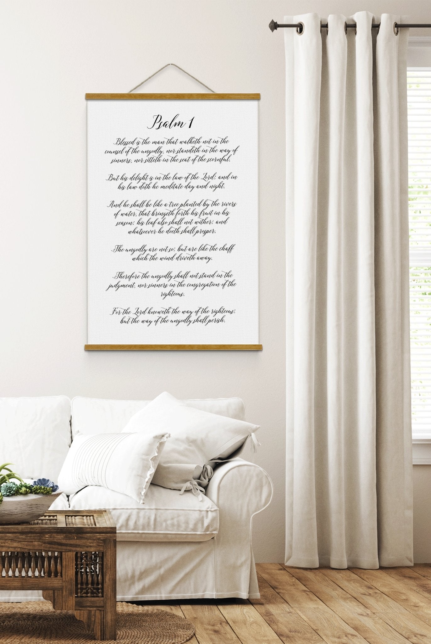 Psalm 1 Scripture Hanging Canvas - Forever Written