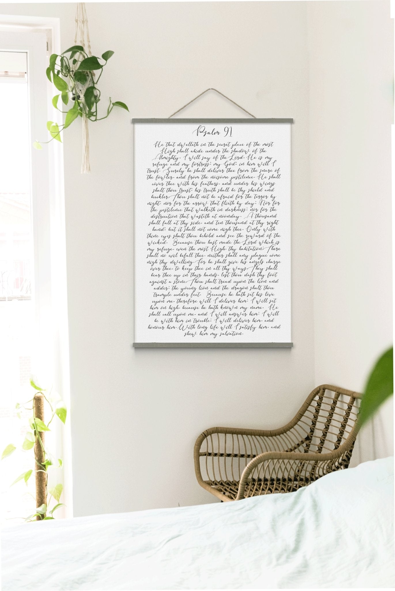 Psalm 91 Scripture Hanging Canvas - Forever Written