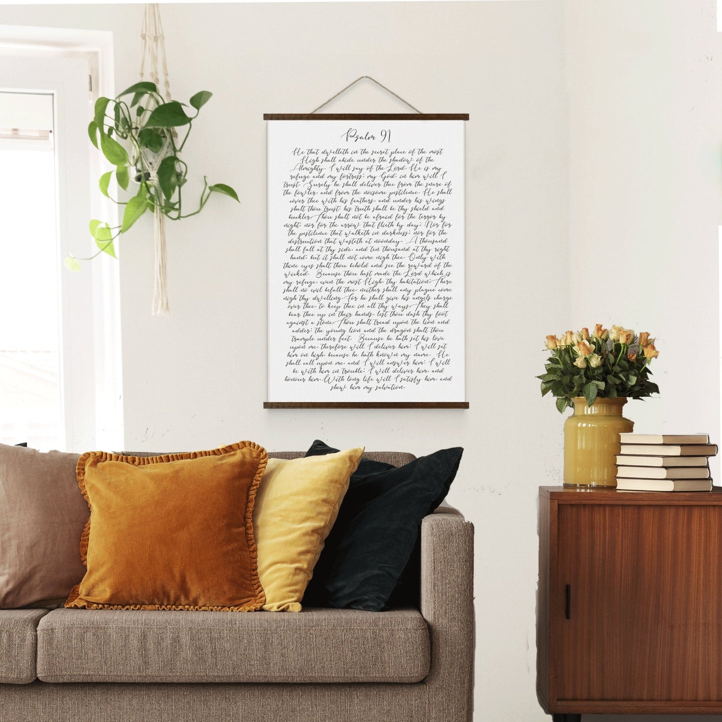 Psalm 91 Scripture Hanging Canvas - Forever Written