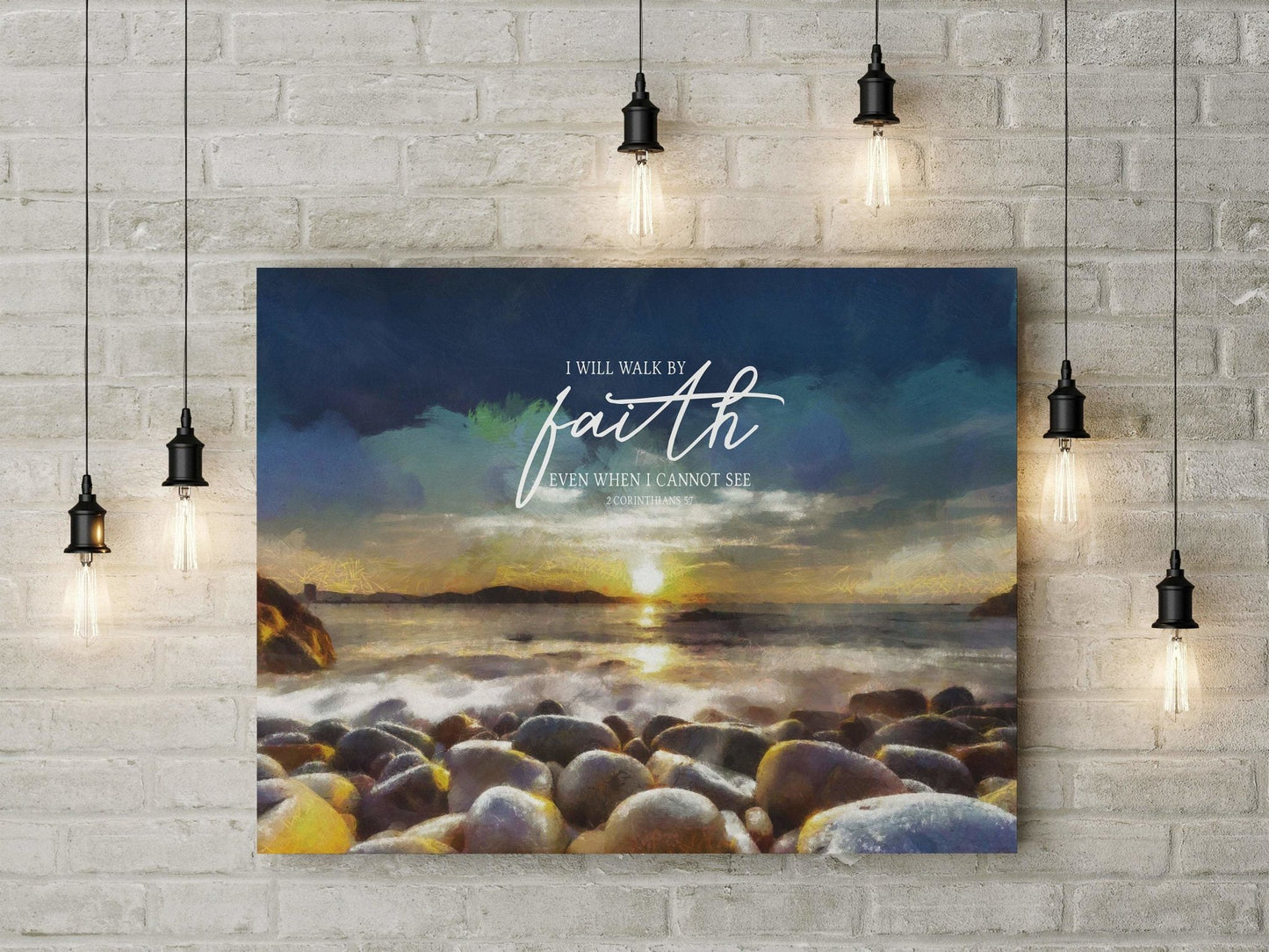 Walk By Faith | 2 Corinthians 5:7 | Scripture Wall Art - Forever Written