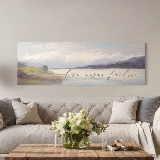 Love Never Fails Canvas Wall Art