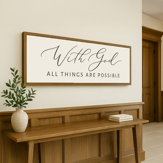 a wooden bench with a vase on top of it