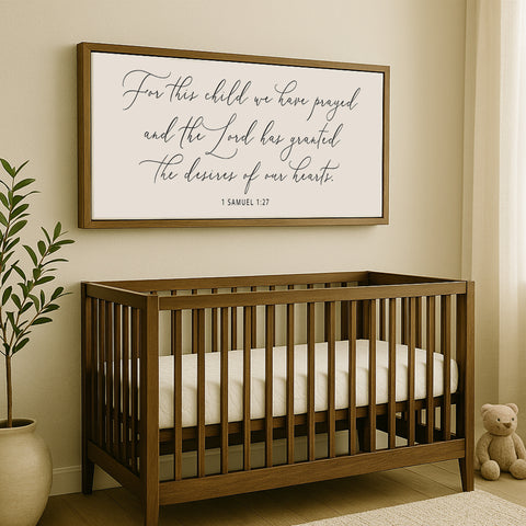 For This Child We Have Prayed | Nursery Wall Art