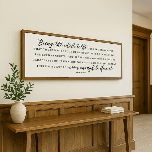 a wooden bench with a plant on top of it