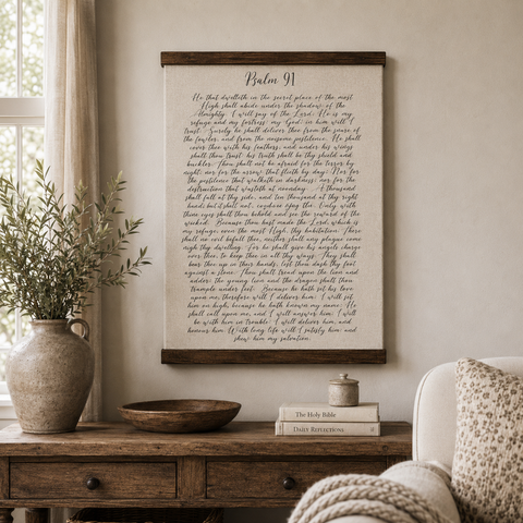 Psalm 91 Scripture Hanging Canvas