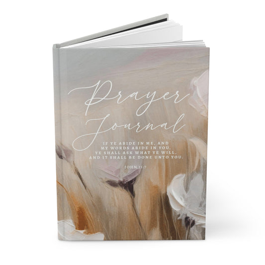 Floral Prayer Journal Notebook: Abide In Me Theme