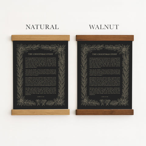 two framed prints with text, one labeled 