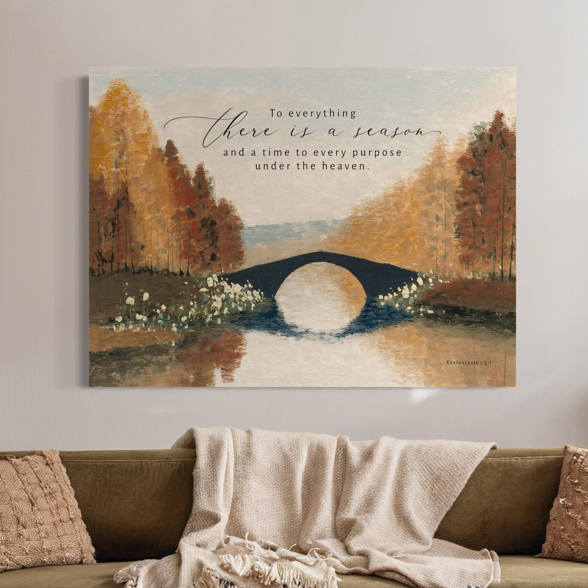 Seasons | Christian Fall Wall Art | Ecclesiastes 3:1 – Forever Written