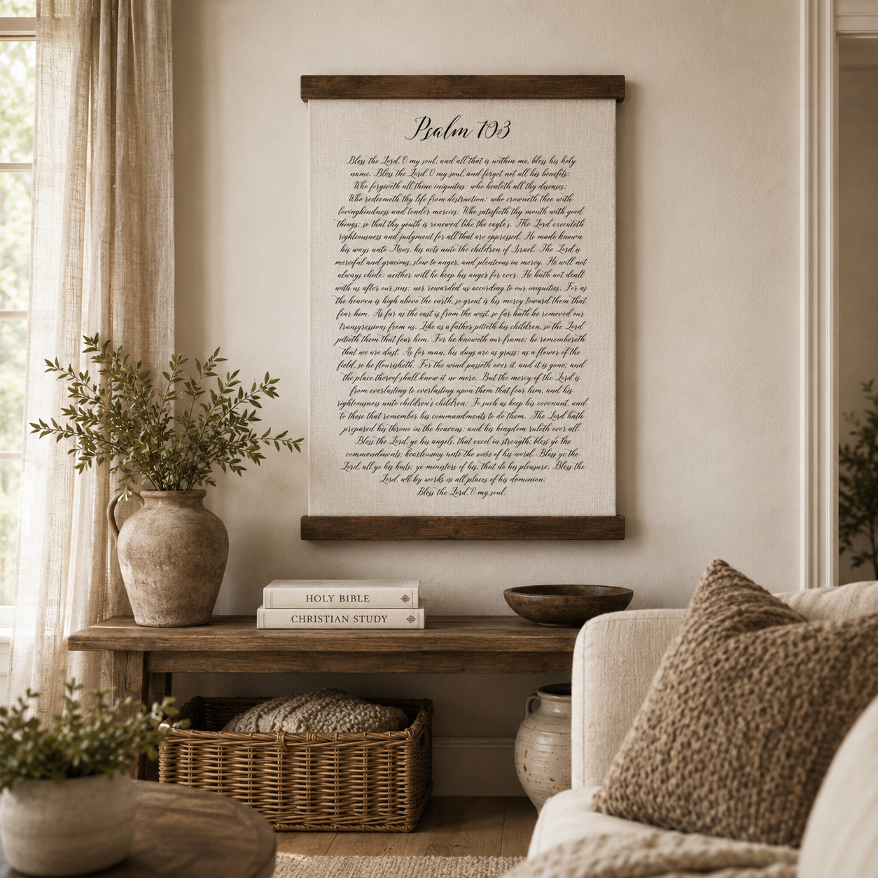 Psalm 103 Scripture Hanging Canvas
