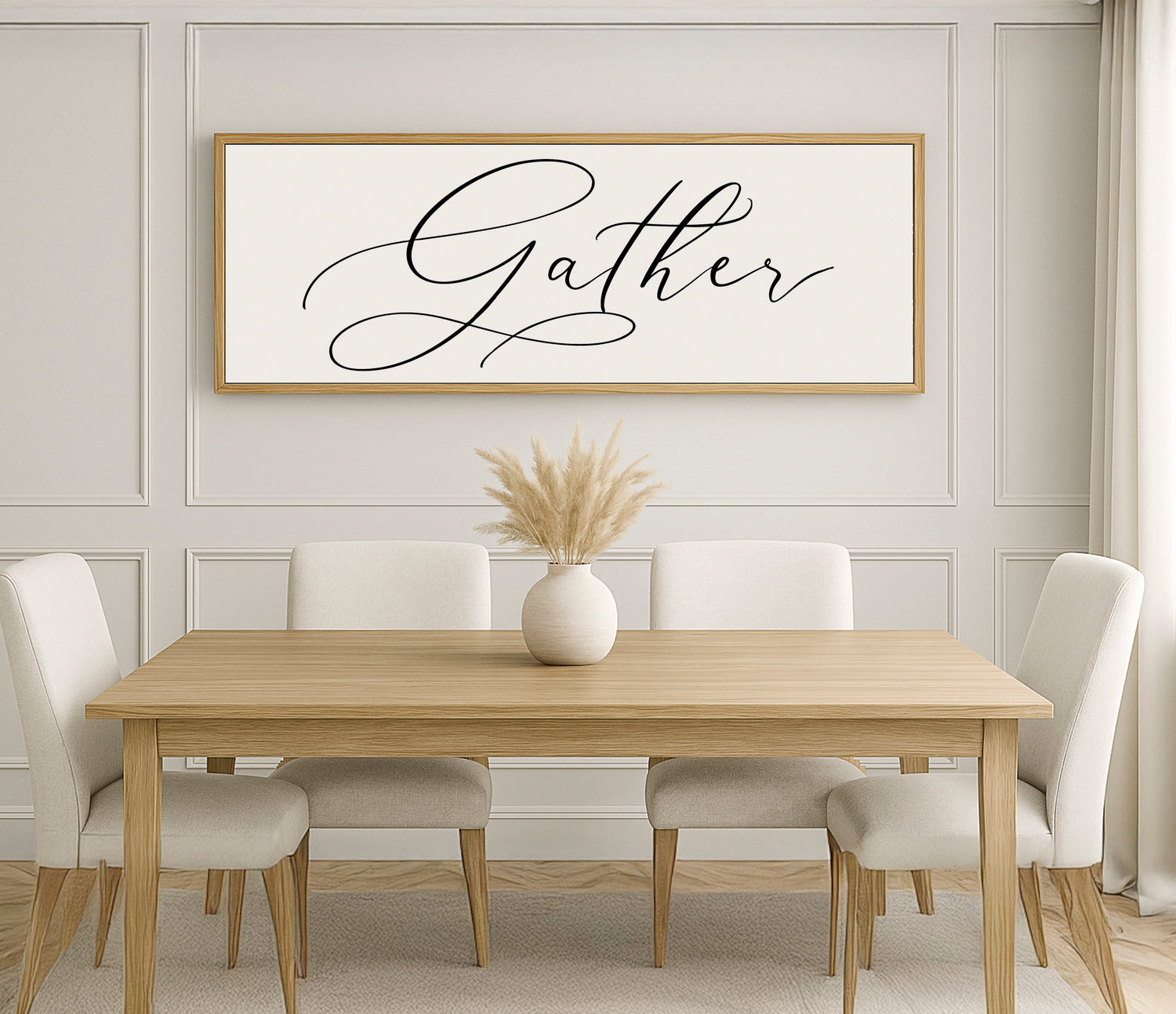 a picture of a dining room with a table and chairs