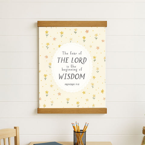 a poster with a quote from the Bible, 