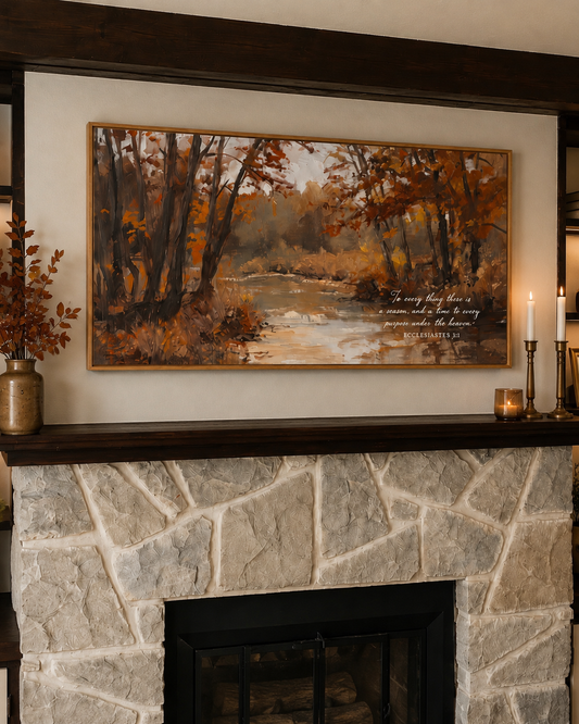 To Everything There is A Season | Christian Fall Wall Art | Ecclesiastes 3:1