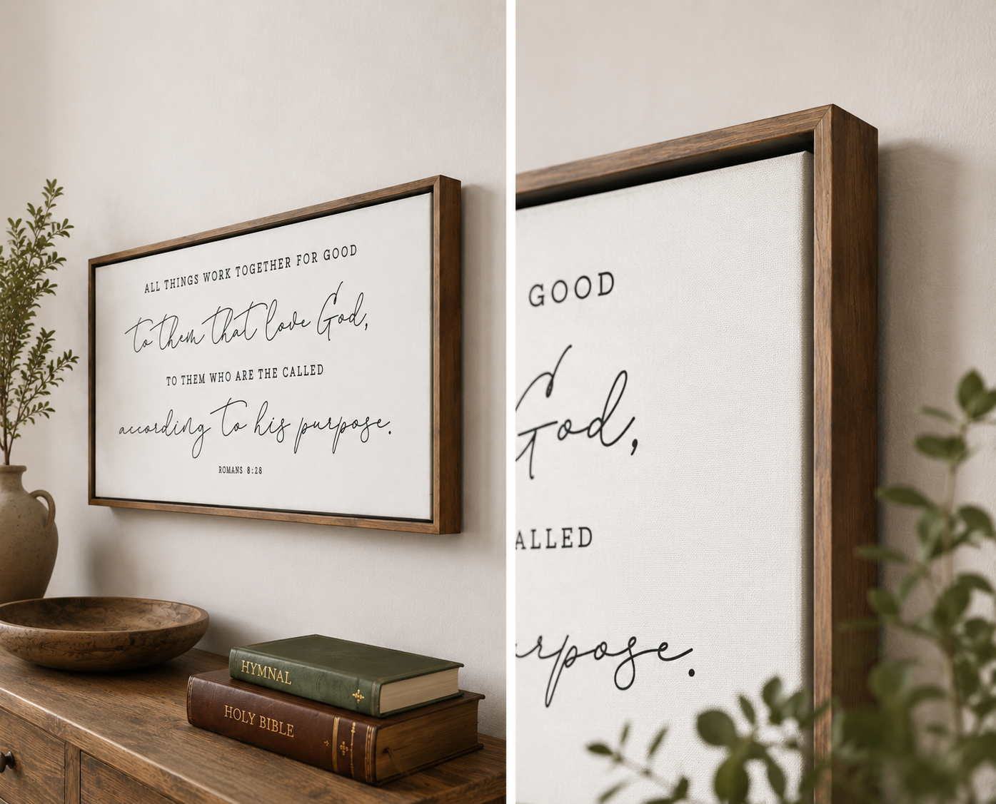 All things work together for good | Romans 8:28 | Scripture Wall Art