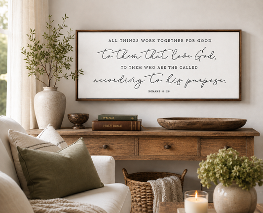 All things work together for good | Romans 8:28 | Scripture Wall Art