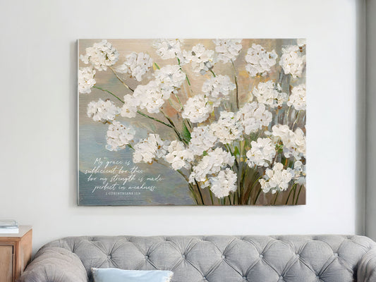 My Strength is Made Perfect In Weakness | Christian Canvas Art