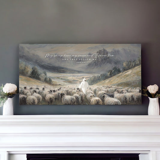 My Sheep Hear My Voice | John 10:27 Scripture Wall Art