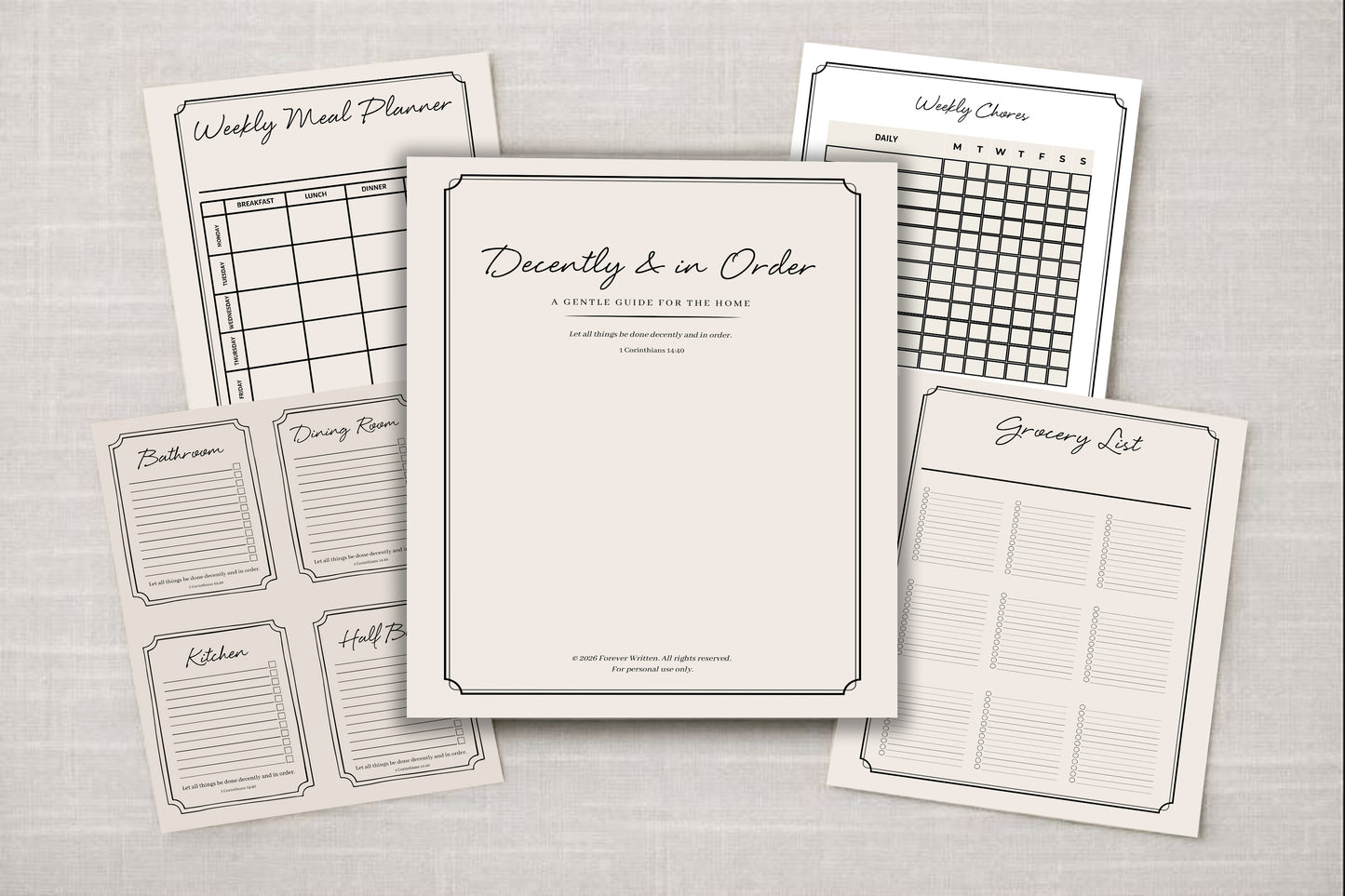 Decently & In Order: Home Planning Guide