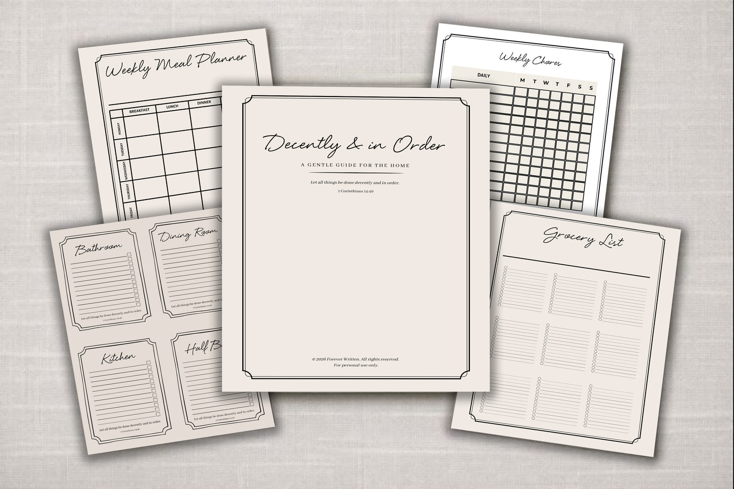 Decently & In Order: Home Planning Guide