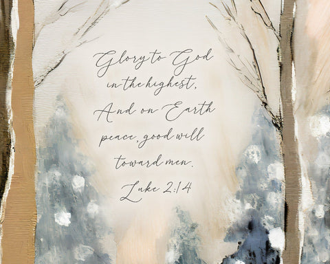 Glory To God in the Highest, Christmas | Christian Canvas Wall Art