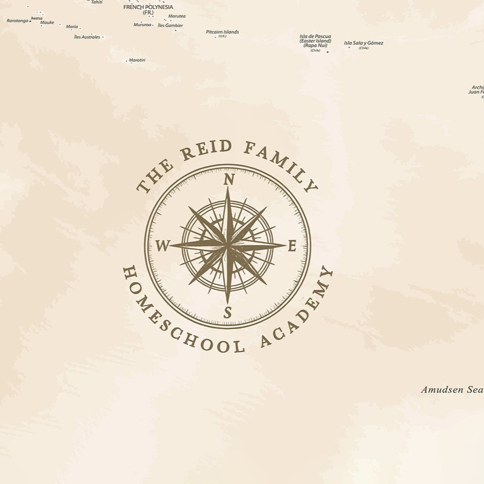 Personalized World Map | Hanging Canvas